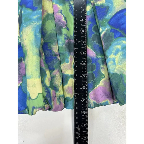 Aureta Dress Womens Small Piper Mini Fit & Flare Corset Multicolored Watercolor - Picture 5 of 8